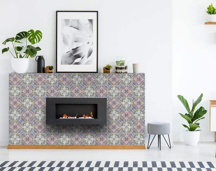 6" X 6" Muted Pastel Scroll Peel And Stick Tiles - Image 5