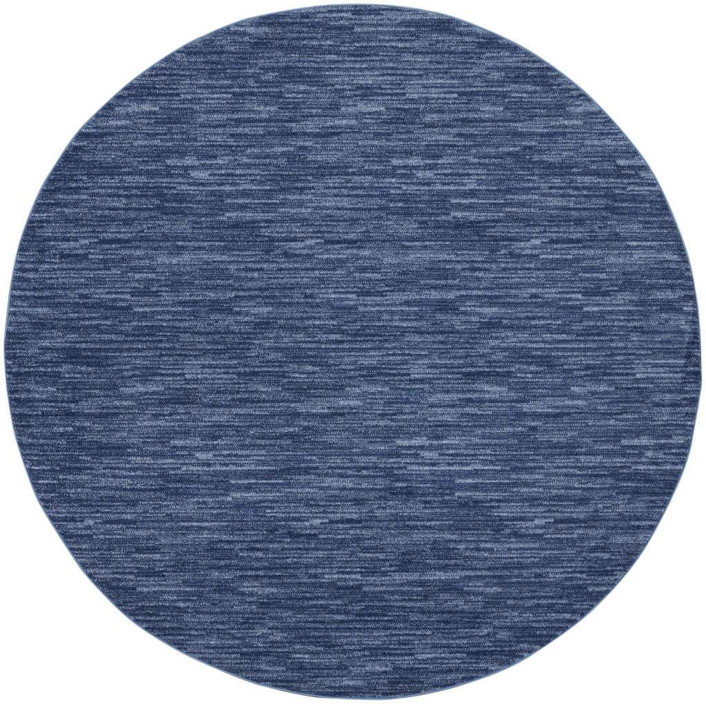 6' X 6' Navy Blue Round Non Skid Indoor Outdoor Area Rug - Image 2