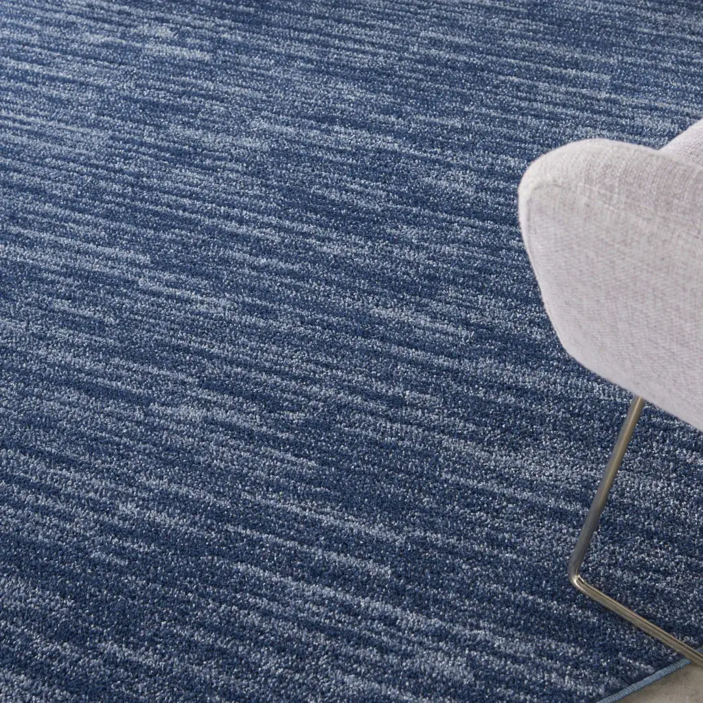 6' X 6' Navy Blue Round Non Skid Indoor Outdoor Area Rug - Image 4