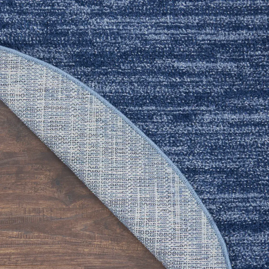 6' X 6' Navy Blue Round Non Skid Indoor Outdoor Area Rug - Image 5