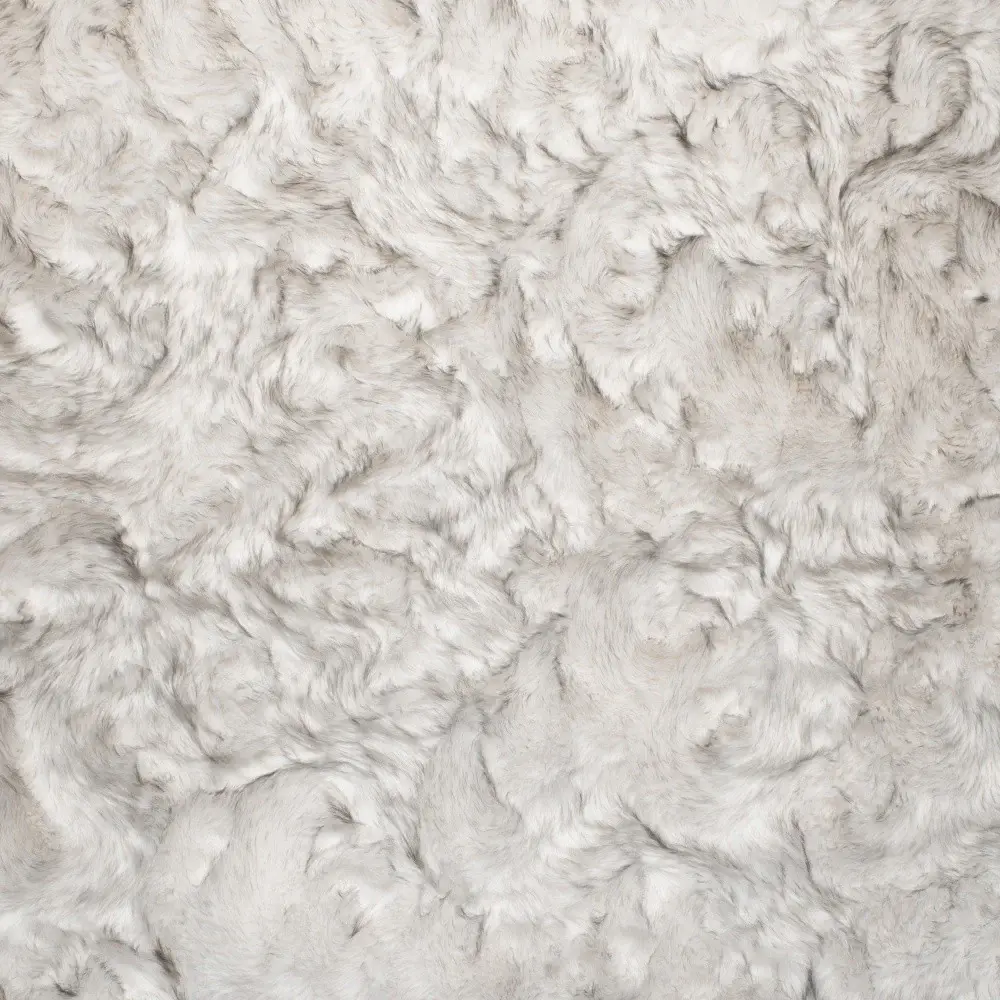 6' X 6' Ombre Grey Faux Fur Washable Non Skid Area Rug - Image 4