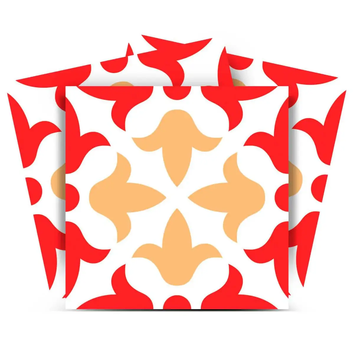 6" X 6" Roja Hola Removable Peel and Stick Tiles