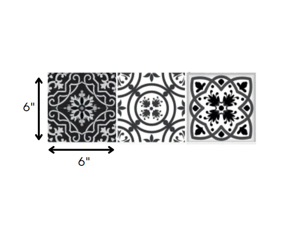 6" x 6" Shades of Grey Mosaic Peel and Stick Removable Tiles - Image 8