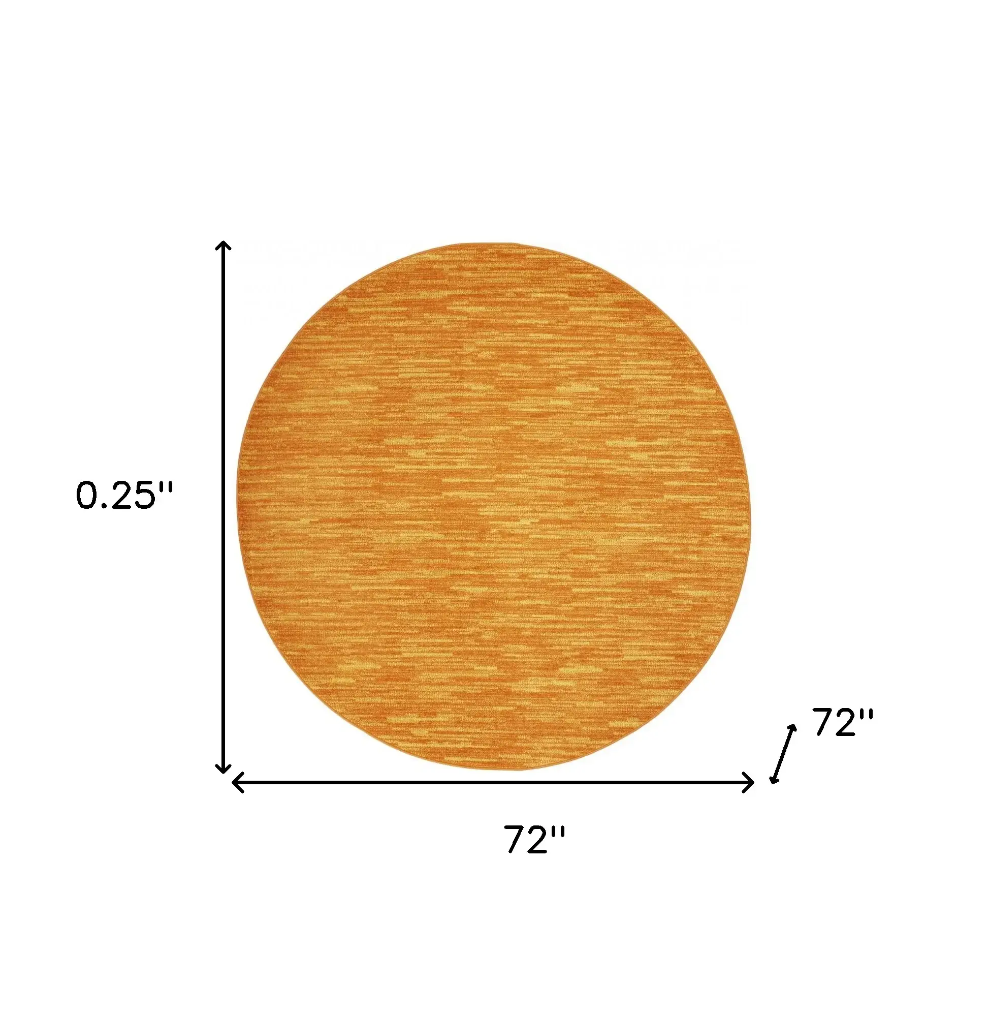 6' X 6' Sunburst Round Non Skid Indoor Outdoor Area Rug - Image 8