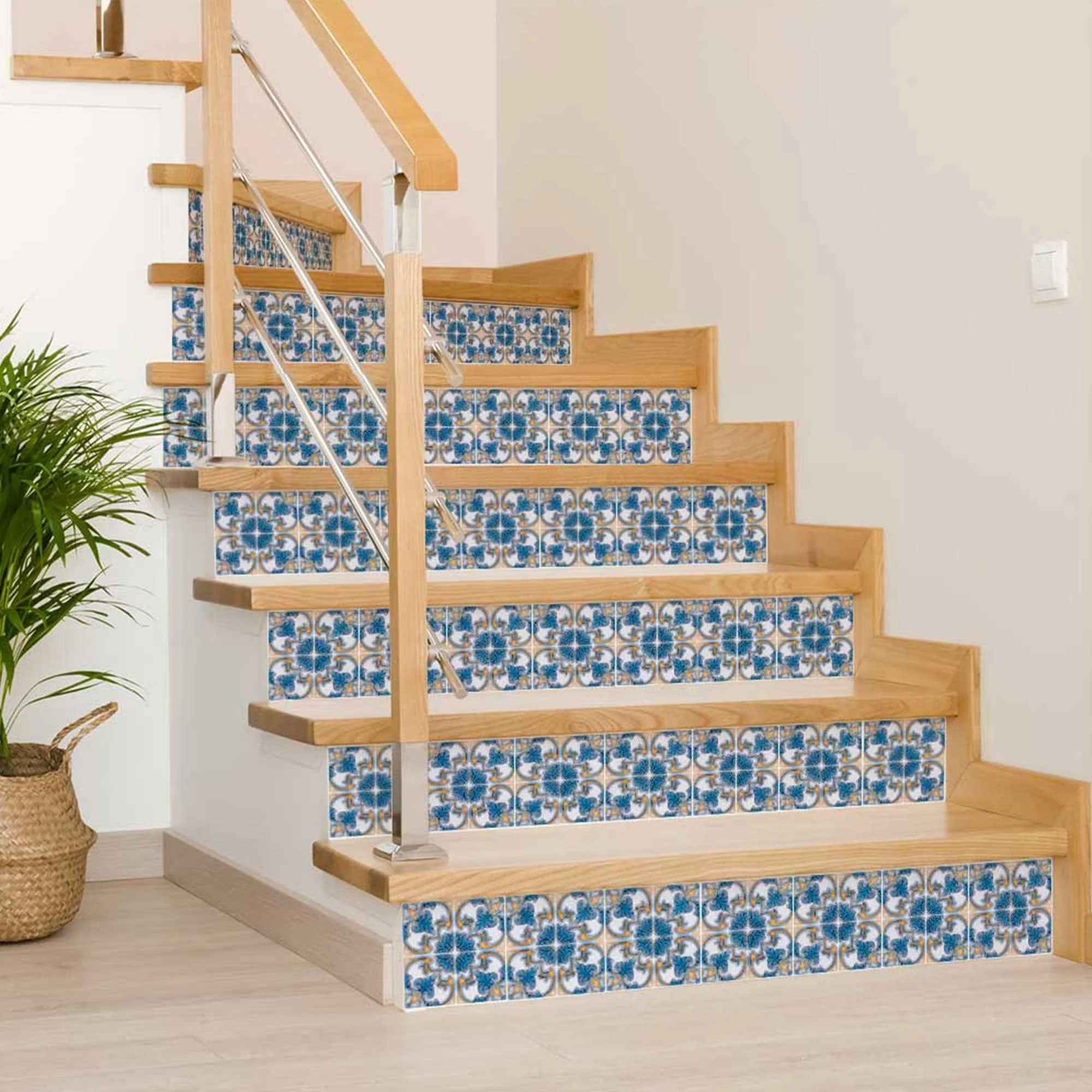 6" X 6" Teal Taupe Sia Removable Peel and Stick Tiles - Image 4