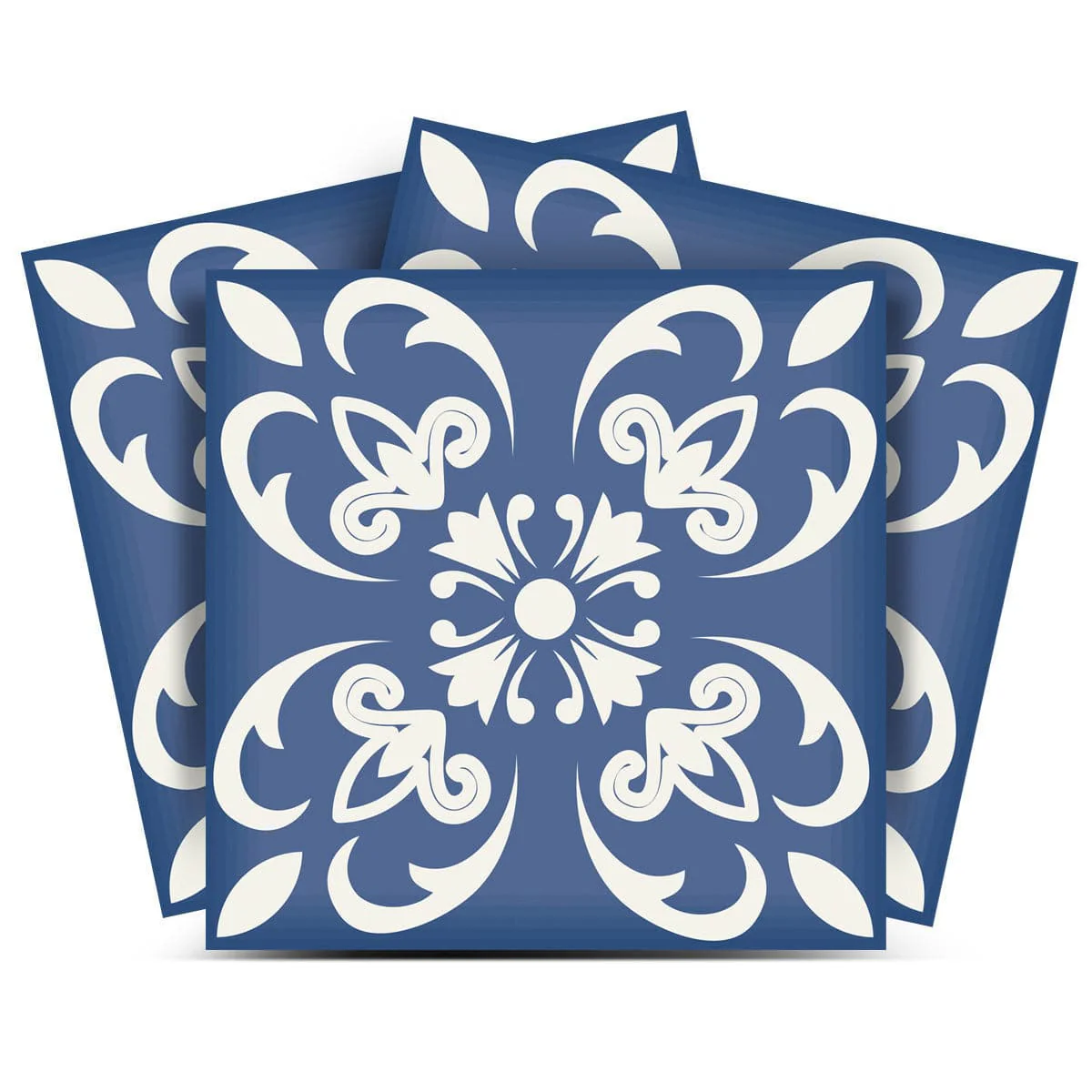 6" X 6" Wedgwood Blue And White  Peel And Stick Removable Tiles - Image 3