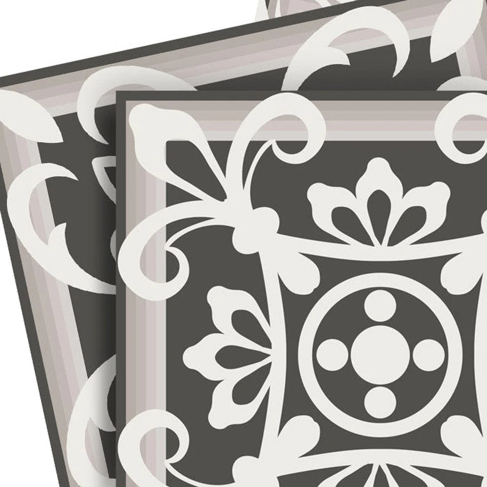 6" x 6" Wood Brown and White Mosaic Peel and Stick Removable Tiles - Image 3