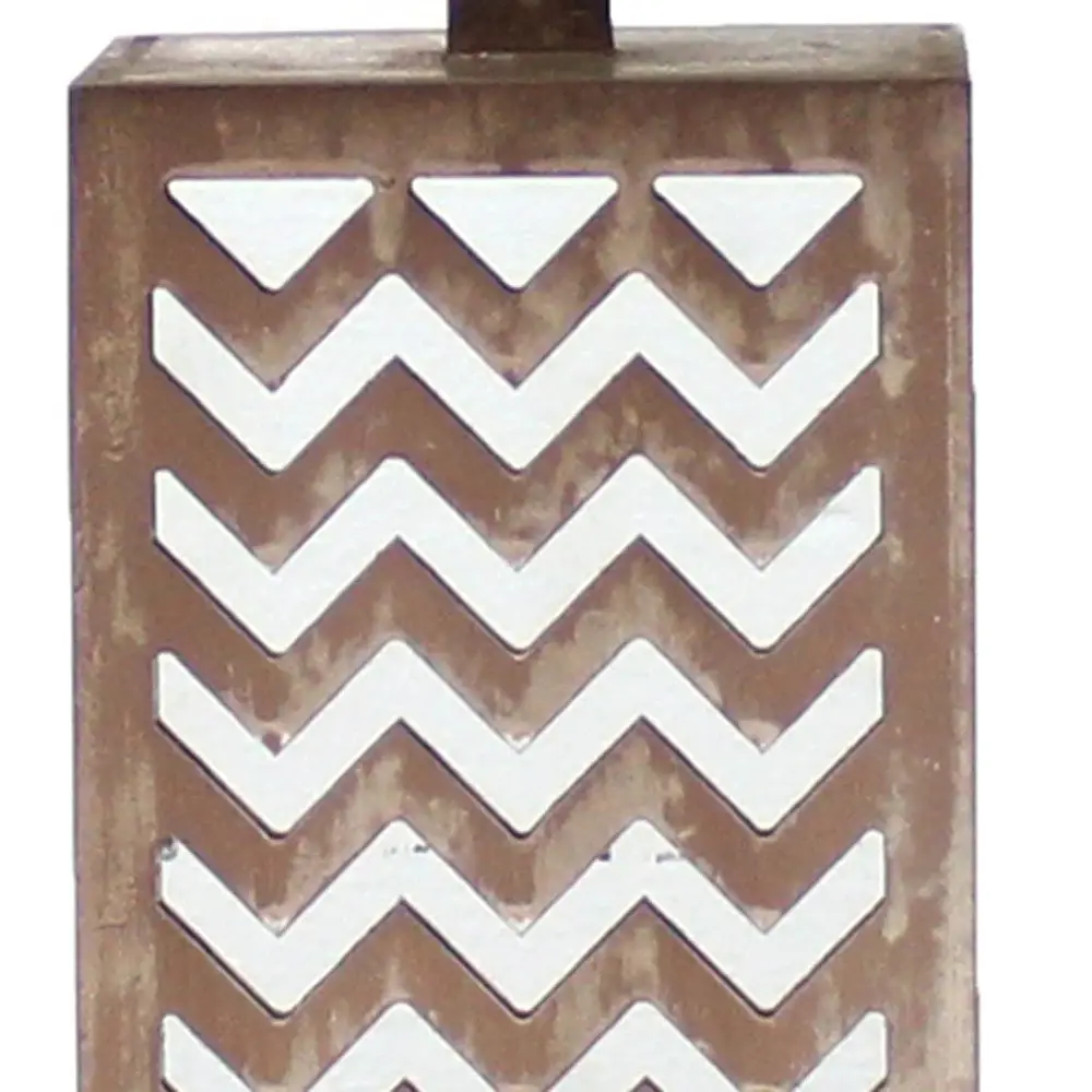 6 X 6 X 27.5 Tan Metal Mirror - Table Lamp - Image 5