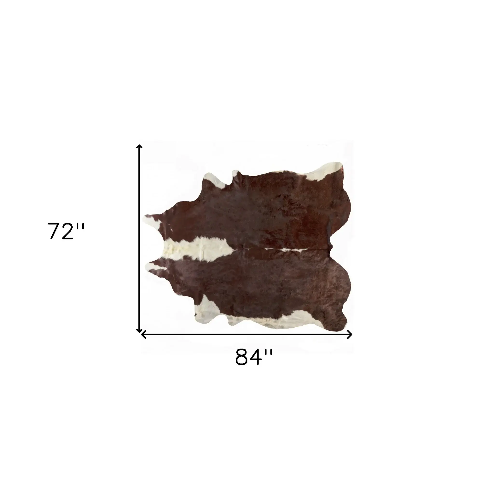 6' X 7' Brown And White Natural Cowhide Area Rug - Image 3