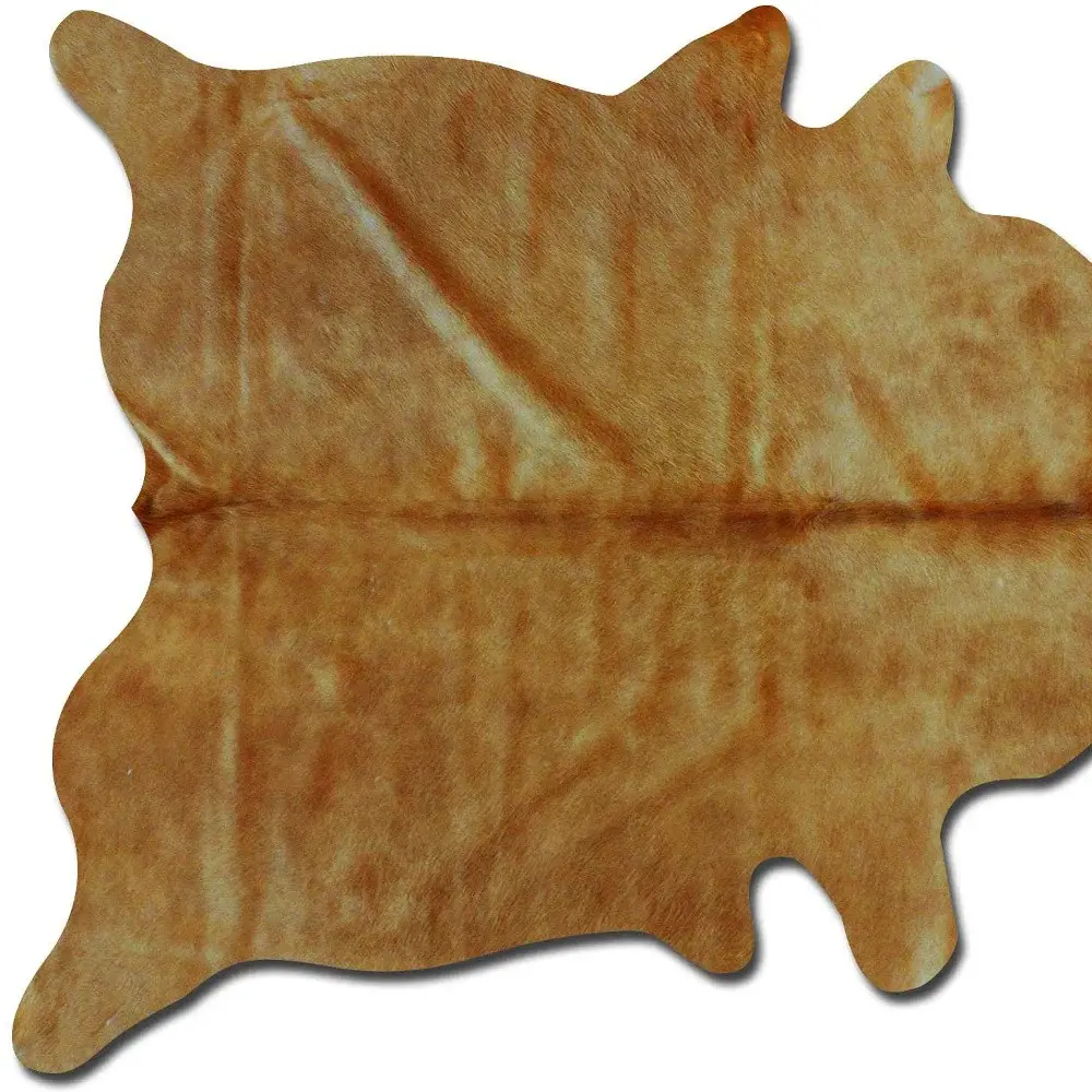 6' X 7' Golden Honey Exotic Cowhide Area Rug - Image 7