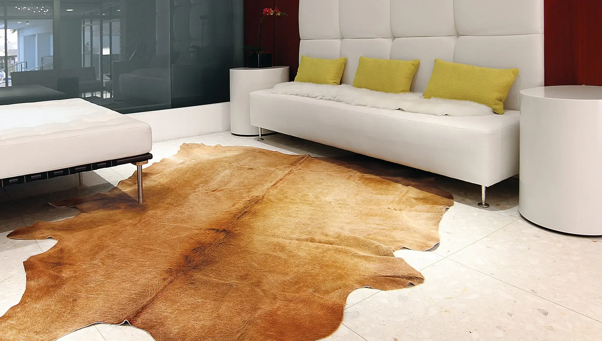 6' X 7' Golden Honey Exotic Cowhide Area Rug - Image 8