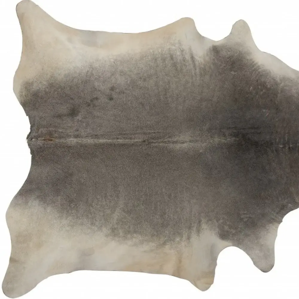 6' X 7' Gray Natural Cowhide Area Rug - Image 5