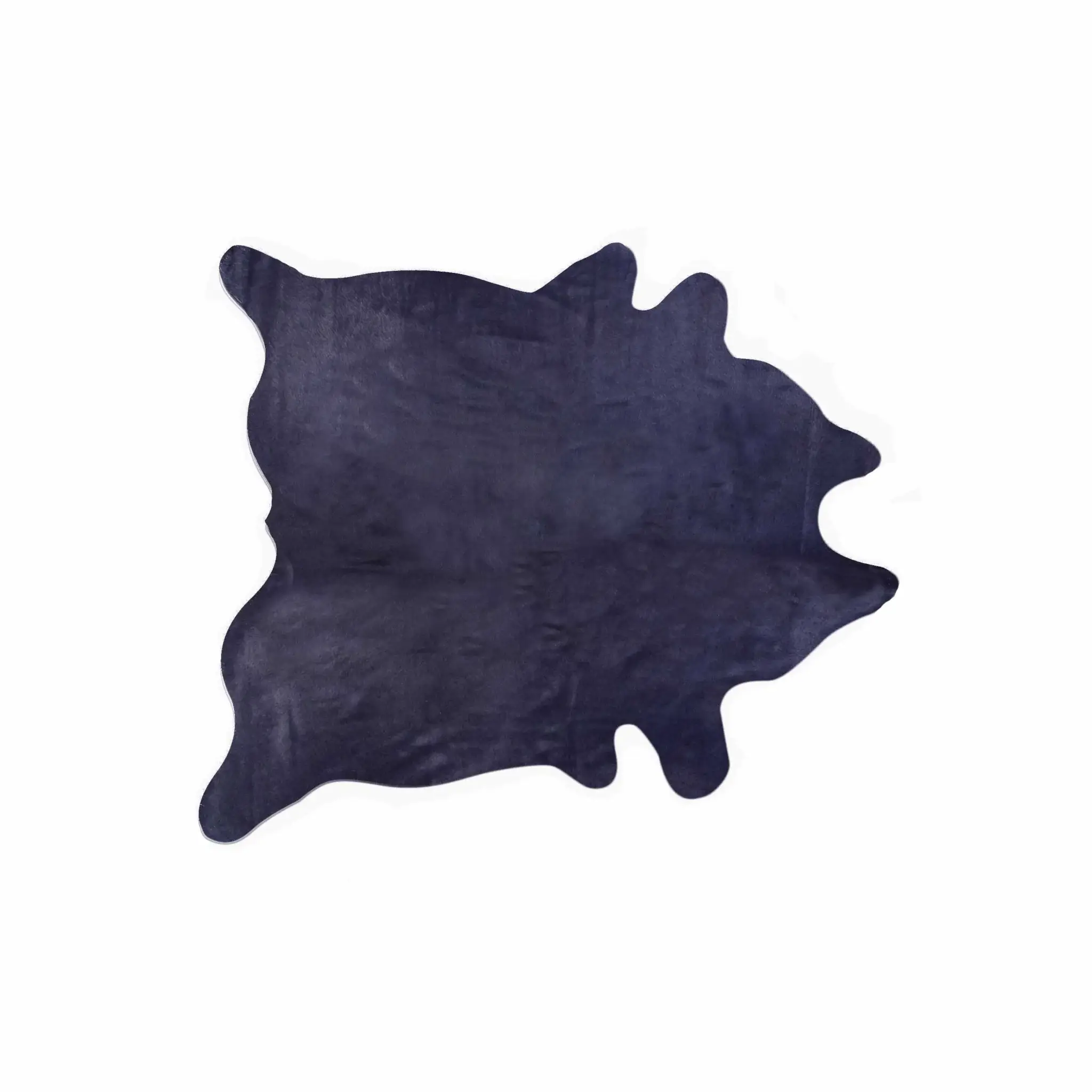 6' X 7' Navy Blue Cowhide Cowhide Area Rug - Image 2