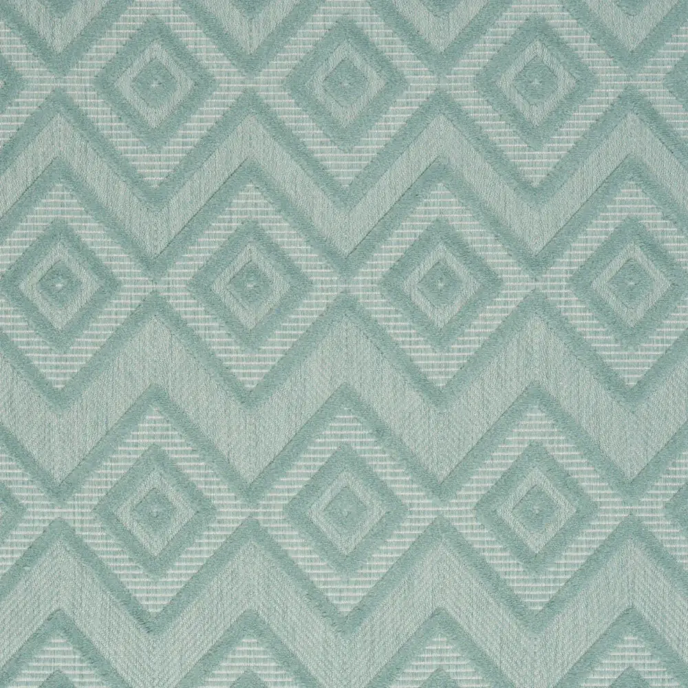 6' X 9' Aqua And Teal Argyle Indoor Outdoor Area Rug - Image 2