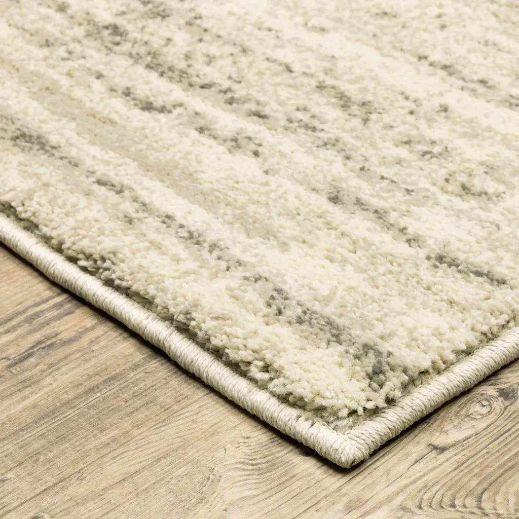 6' X 9' Beige And Grey Abstract Power Loom Stain Resistant Area Rug - Image 4
