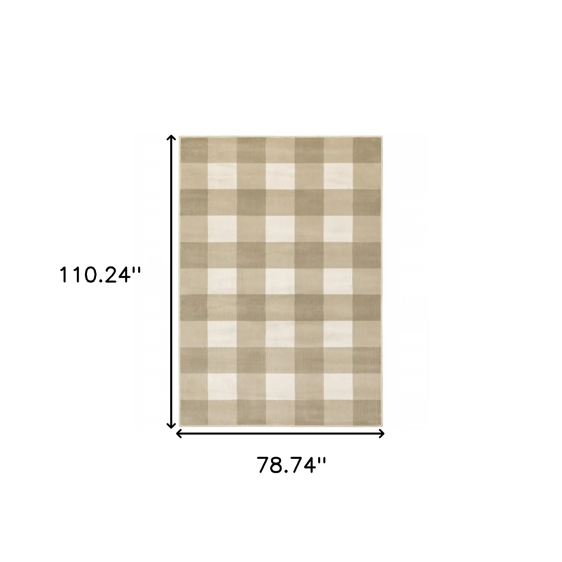 6' X 9' Beige And Ivory Geometric Power Loom Stain Resistant Area Rug - Image 3