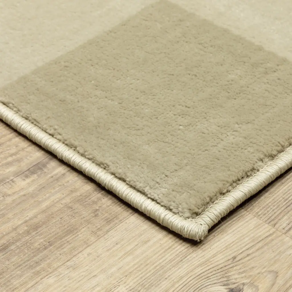 6' X 9' Beige And Ivory Geometric Power Loom Stain Resistant Area Rug - Image 4
