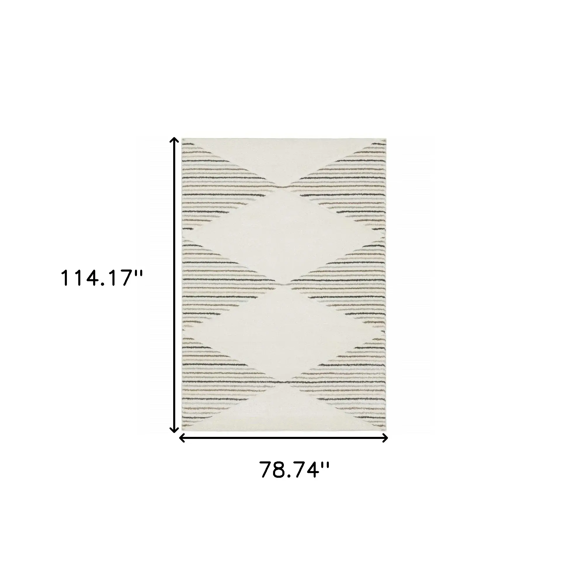 6' X 9' Beige Grey Sage Green Pale Blue Brown And Charcoal Geometric Power Loom Stain Resistant Area Rug - Image 8