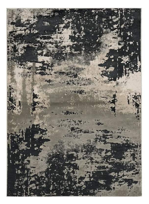 6' X 9' Black and Silver Area Rug - Image 2