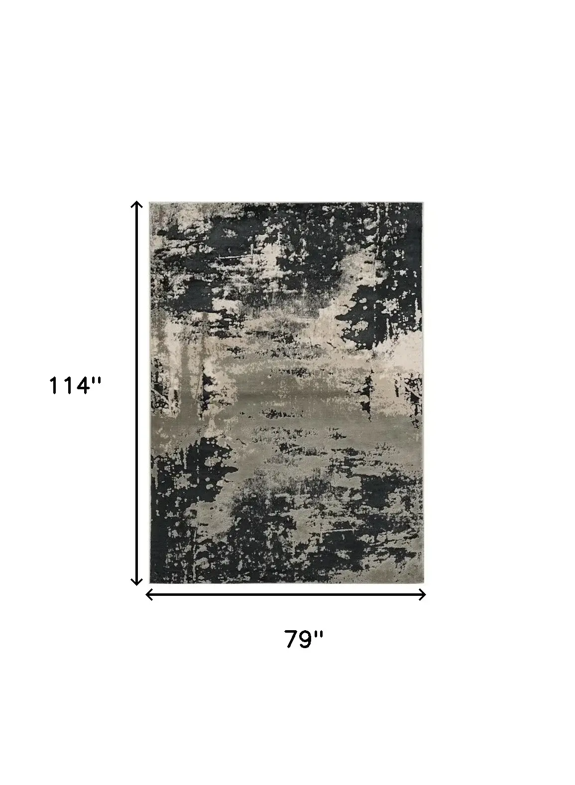 6' X 9' Black and Silver Area Rug - Image 3