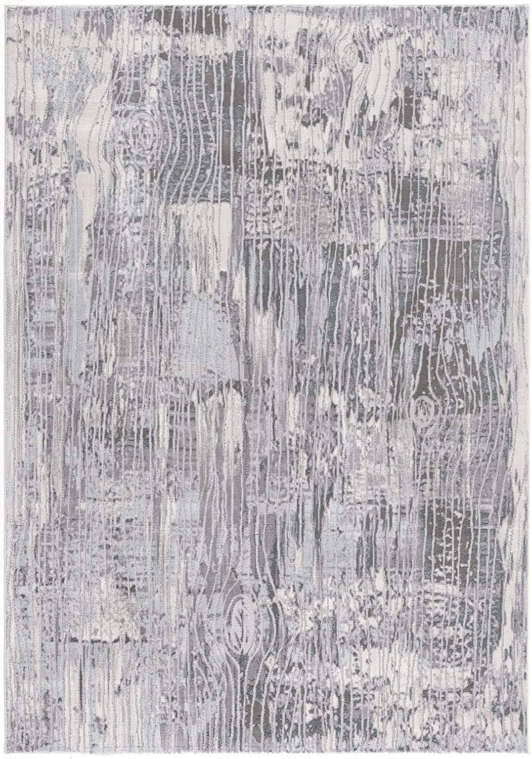 6' X 9' Blue Abstract Power Loom Area Rug - Image 2