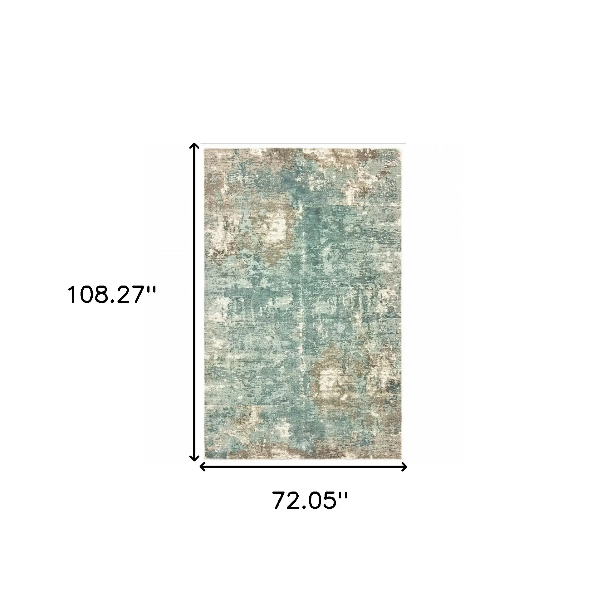 6' X 9' Blue And Gray Abstract Pattern Indoor Area Rug - Image 6