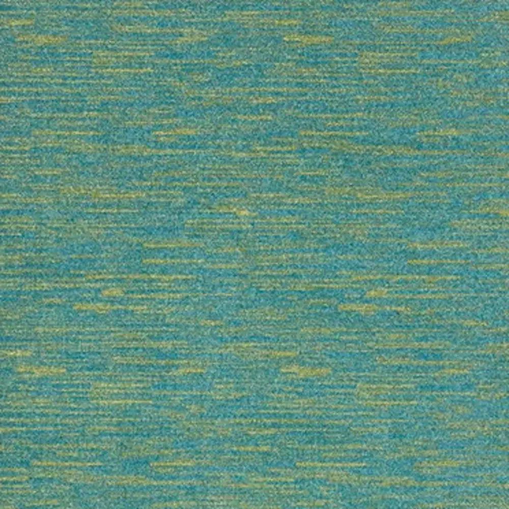 6' X 9' Blue And Green Striped Non Skid Indoor Outdoor Area Rug - Image 5
