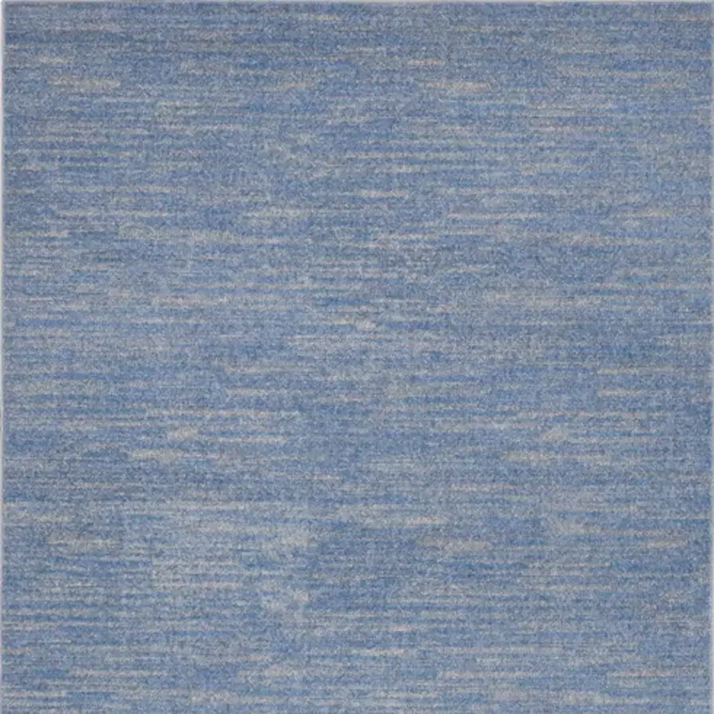 6' X 9' Blue And Grey Striped Non Skid Indoor Outdoor Area Rug - Image 3