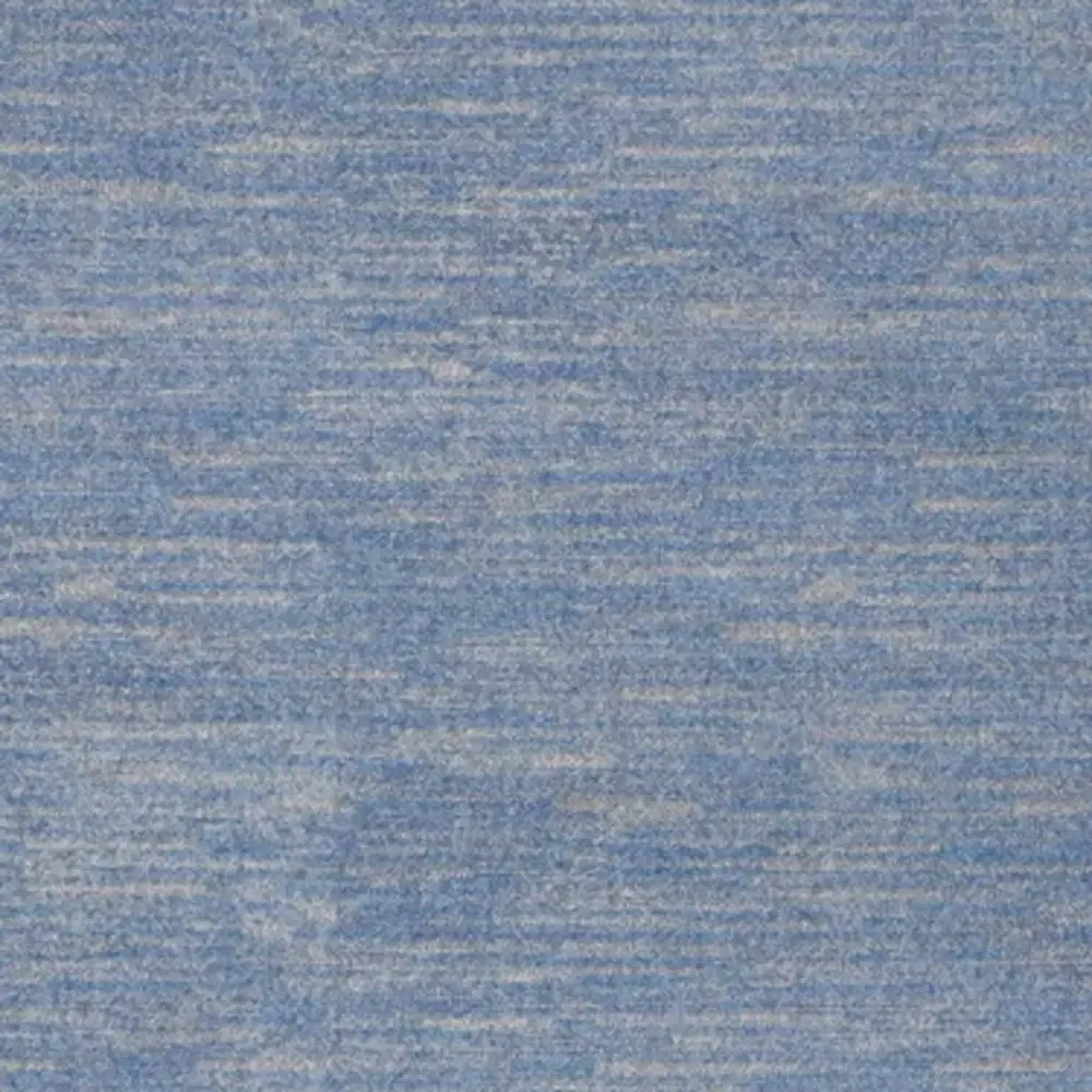 6' X 9' Blue And Grey Striped Non Skid Indoor Outdoor Area Rug - Image 7