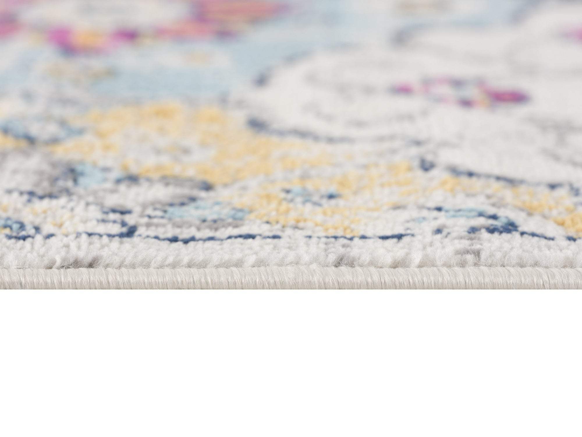 6' X 9' Blue and Ivory Floral Area Rug - Image 4