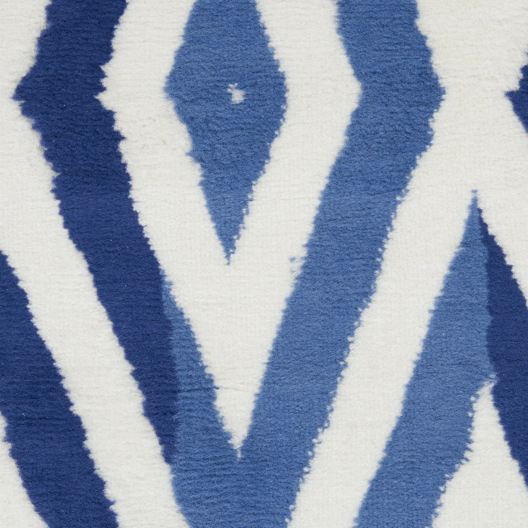 6' X 9' Blue And Ivory Geometric Dhurrie Area Rug - Image 8