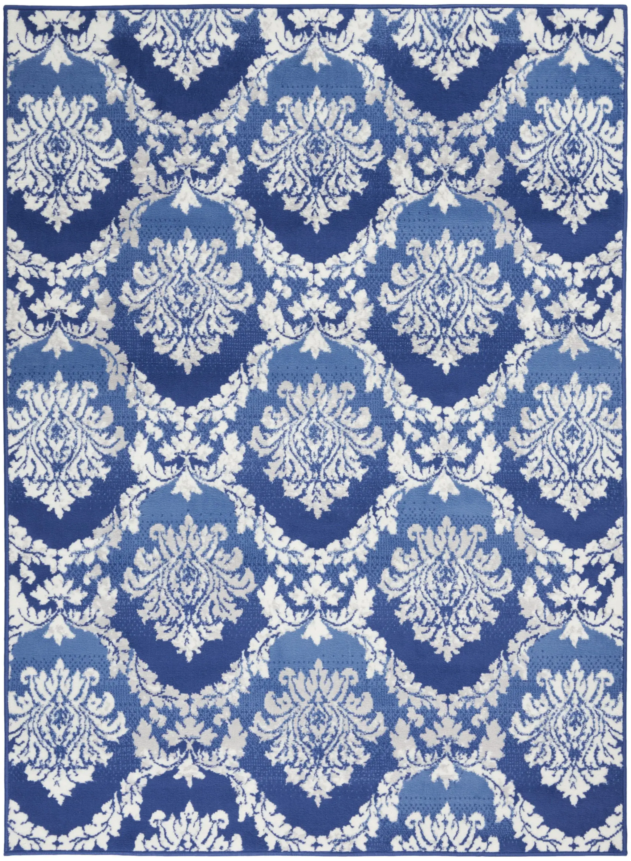6' X 9' Blue Floral Dhurrie Area Rug - Image 2