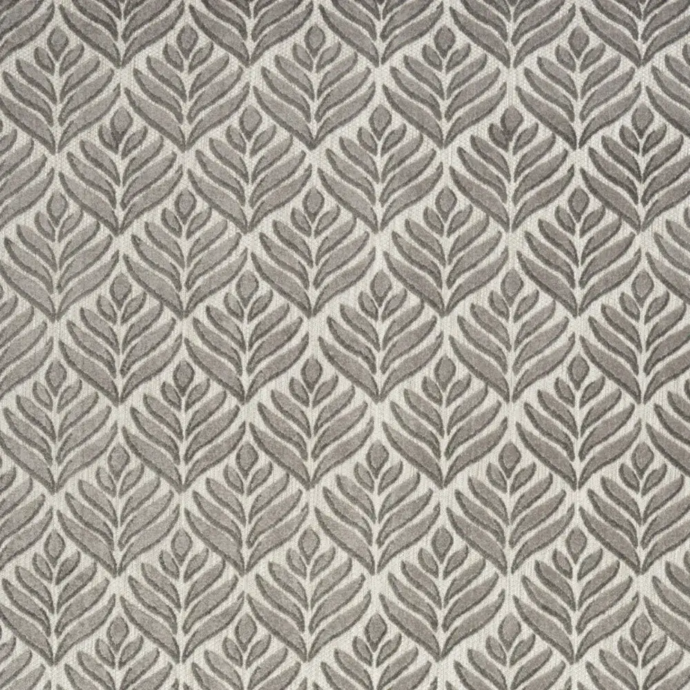 6' X 9' Charcoal Floral Stain Resistant Non Skid Area Rug - Image 4