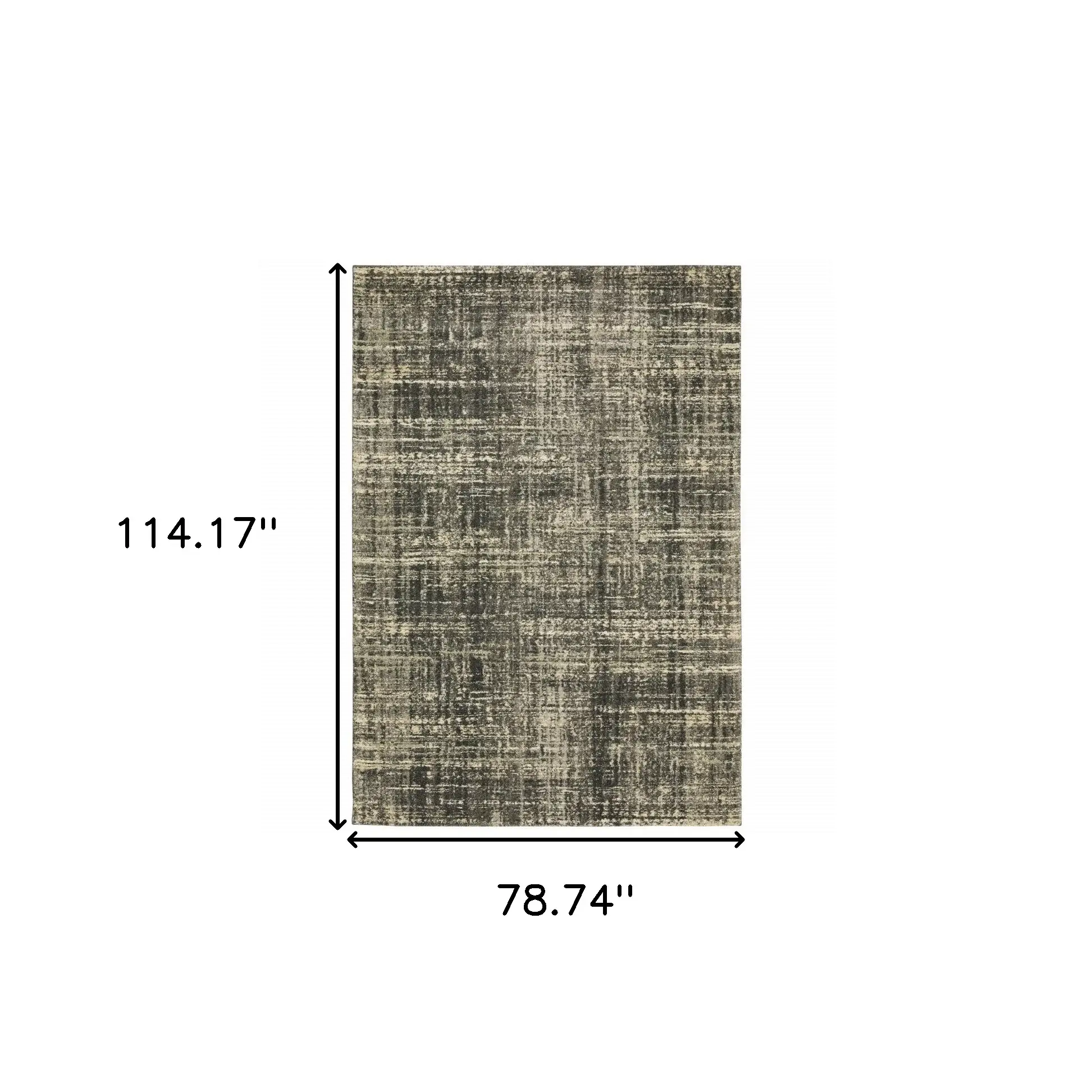 6' X 9' Charcoal Grey Beige And Tan Abstract Power Loom Stain Resistant Area Rug - Image 3