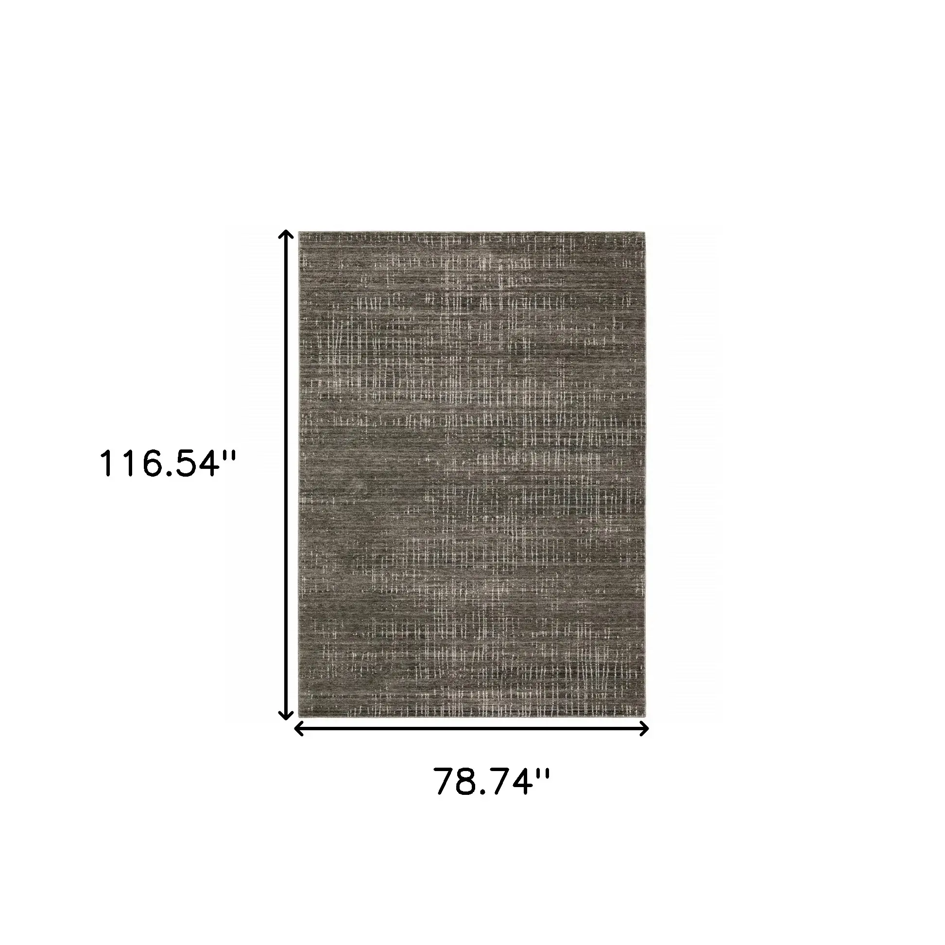 6' X 9' Charcoal Grey Grey Ivory Tan And Brown Abstract Power Loom Stain Resistant Area Rug - Image 3
