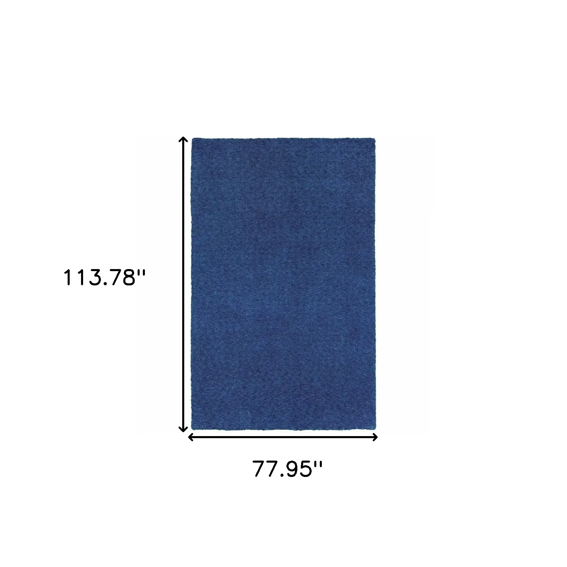 6' X 9' Deep Blue Shag Tufted Handmade Stain Resistant Area Rug - Image 3