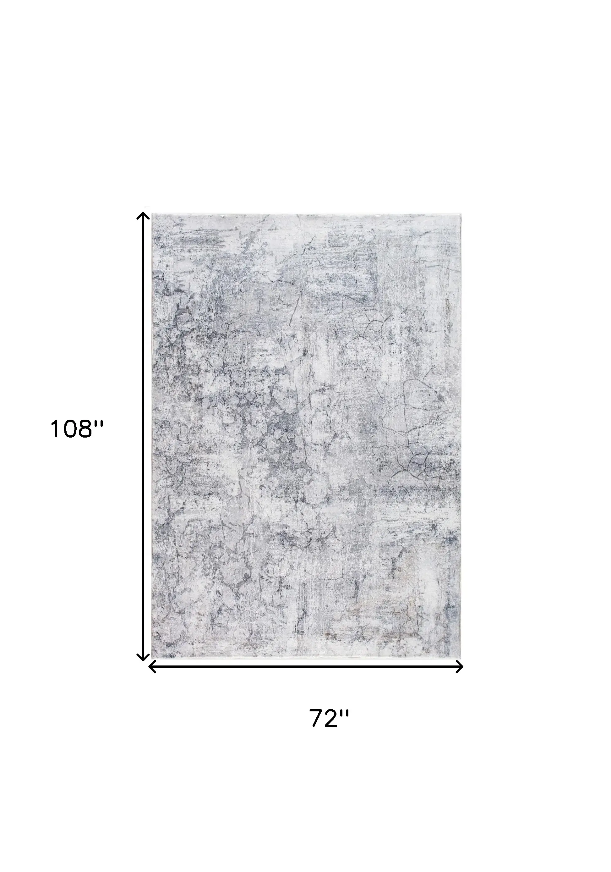 6' X 9' Gray Abstract Area Rug - Image 2