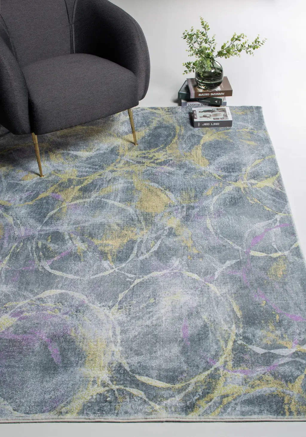 6' X 9' Gray Abstract Area Rug - Image 3