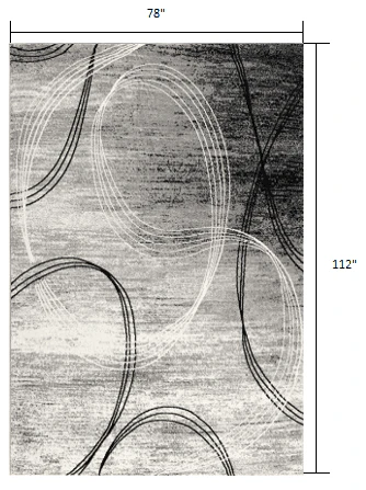 6' X 9' Gray Abstract Dhurrie Area Rug - Image 3