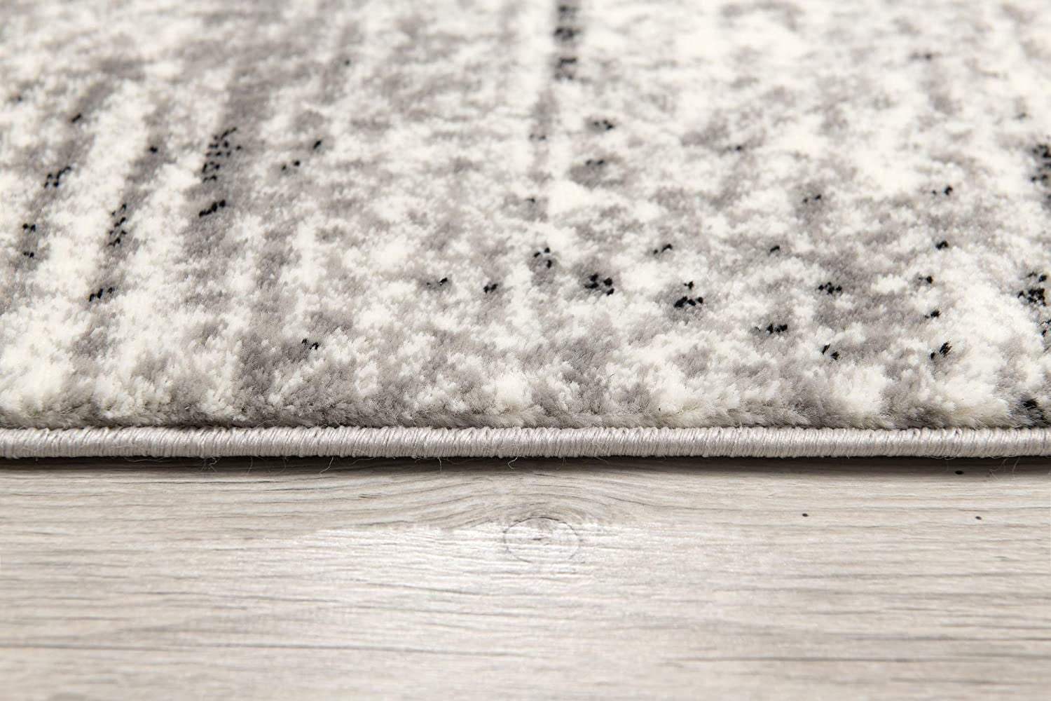 6' X 9' Gray Abstract Dhurrie Area Rug - Image 6