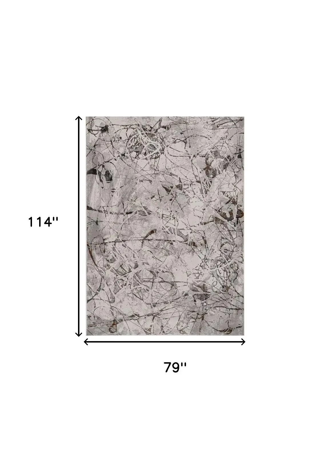6' X 9' Gray and Ivory Area Rug - Image 3