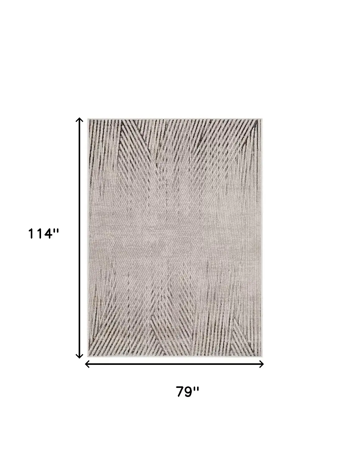 6' X 9' Gray and Ivory Area Rug - Image 3