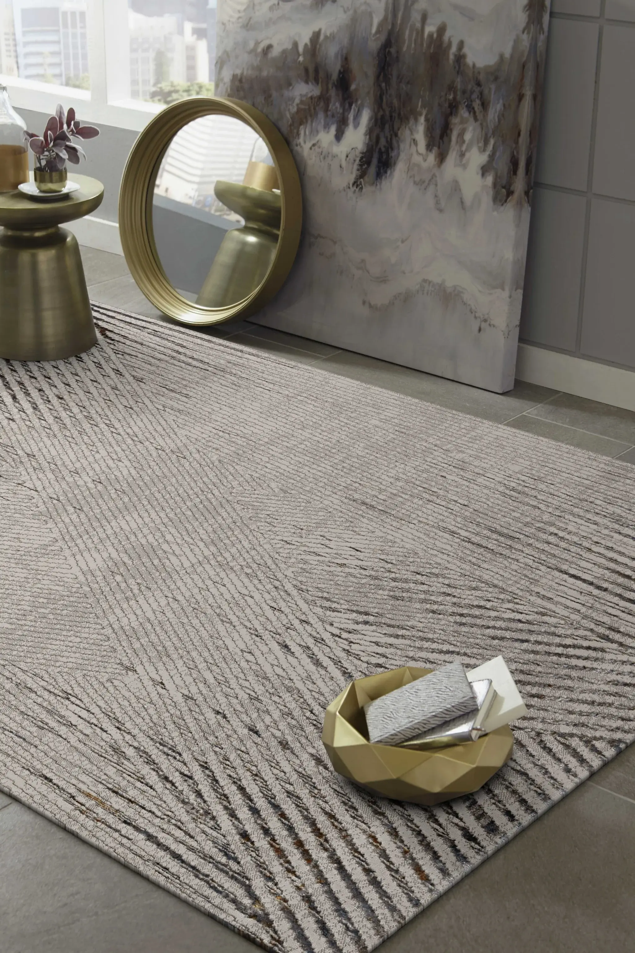 6' X 9' Gray and Ivory Area Rug - Image 6