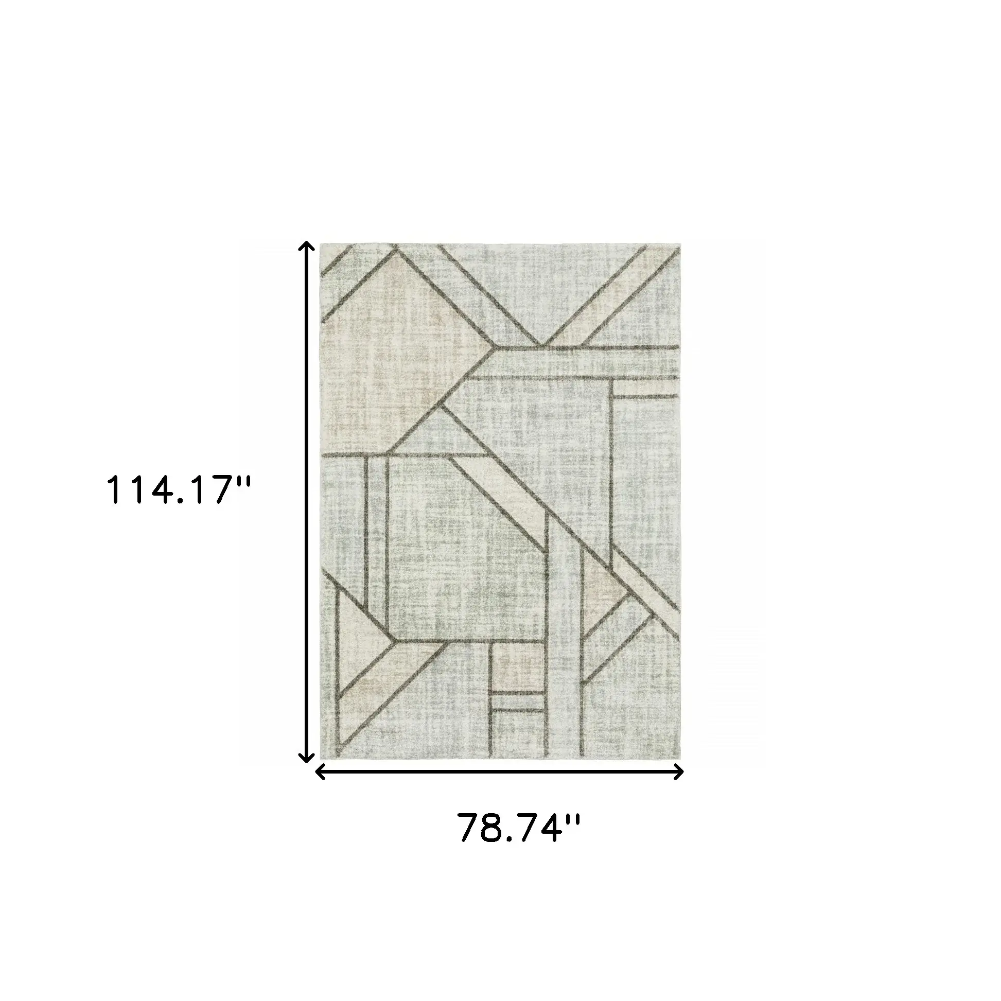 6' X 9' Gray And Ivory Geometric Power Loom Area Rug - Image 3