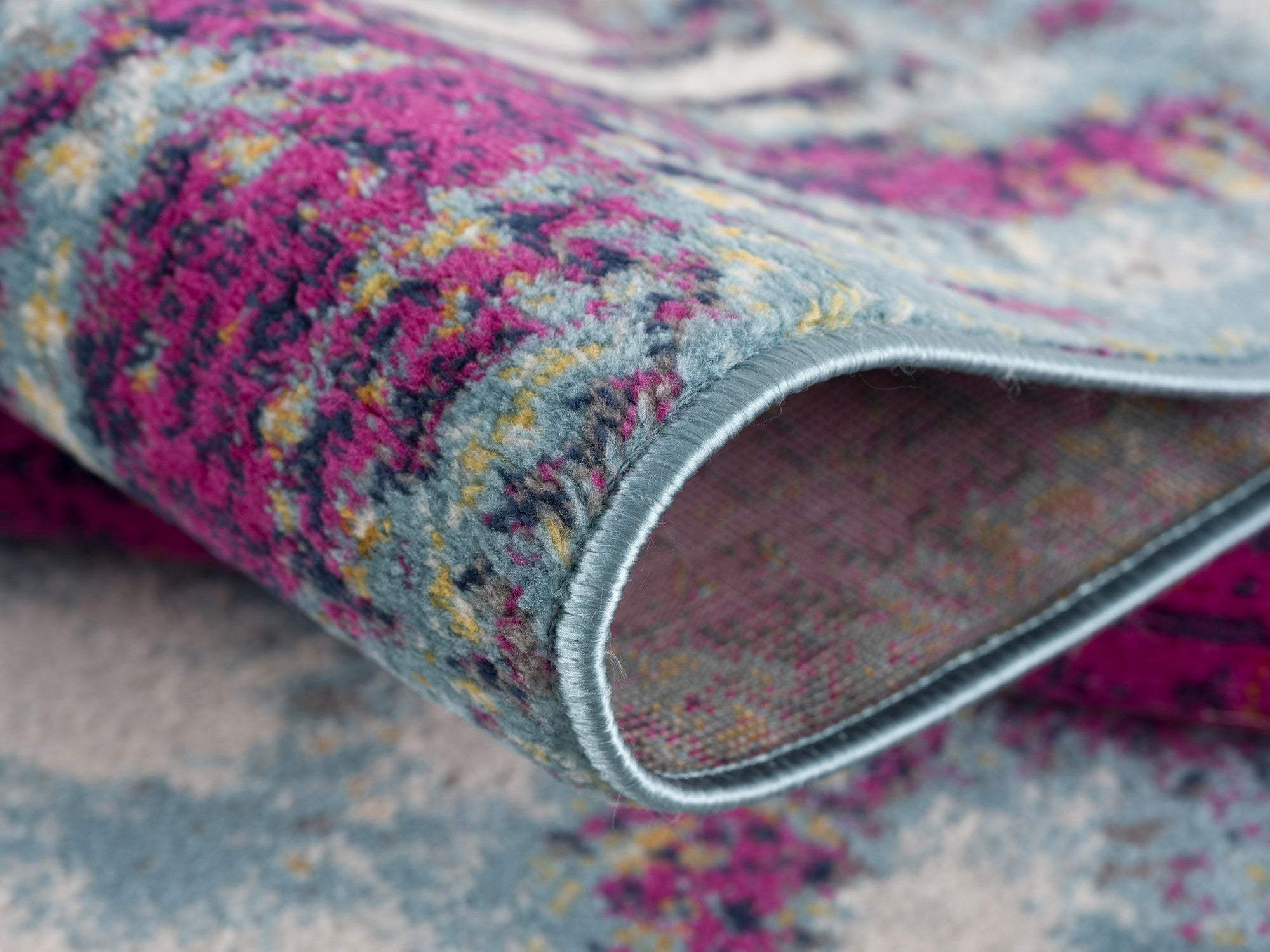 6' X 9' Gray and Purple Abstract Area Rug - Image 6