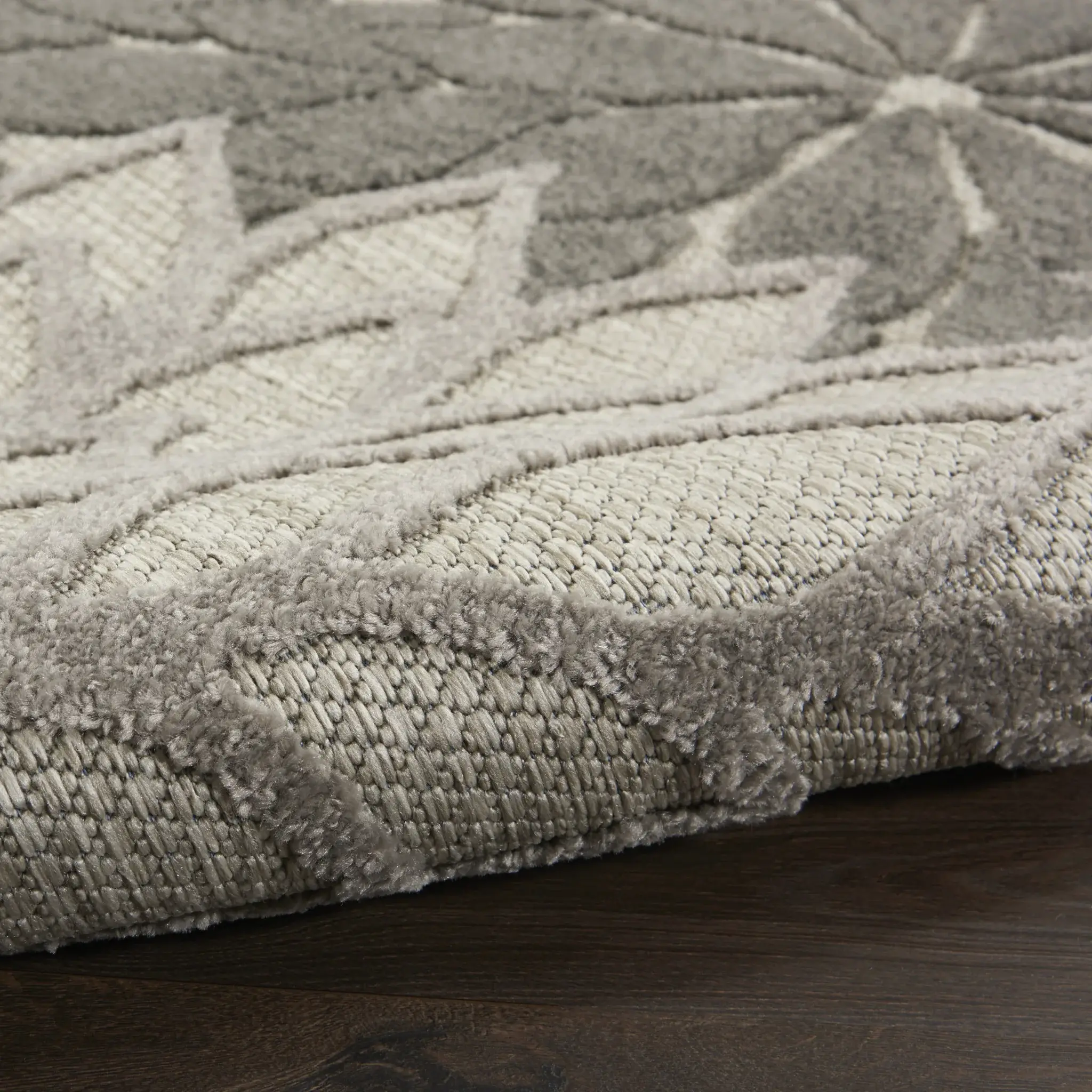 6' X 9' Gray Floral Indoor Outdoor Area Rug - Image 7