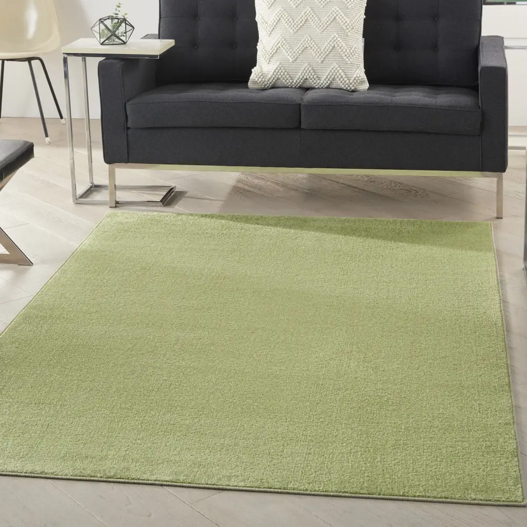 6' X 9' Green Non Skid Indoor Outdoor Area Rug - Image 6