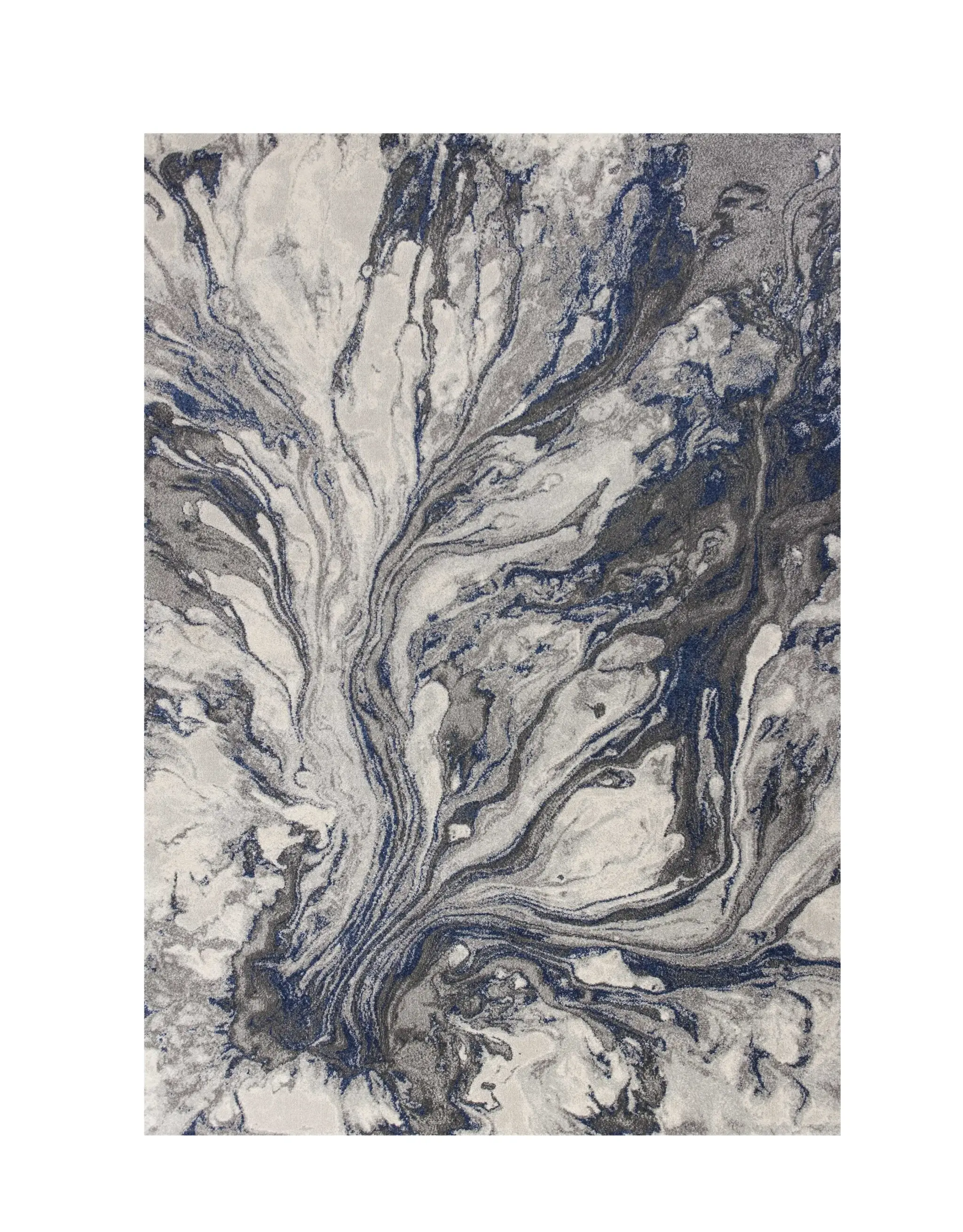 6' X 9' Grey Abstract Marble Design Indoor Area Rug - Image 2