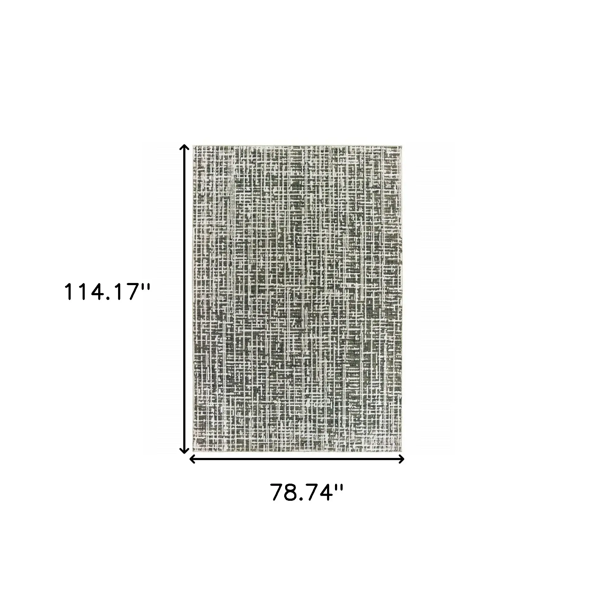 6' X 9' Grey And Ivory Abstract Power Loom Stain Resistant Area Rug - Image 3