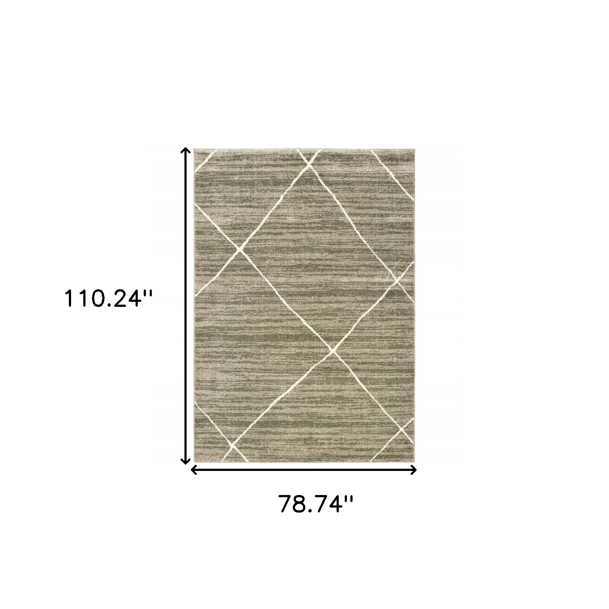 6' X 9' Grey And Ivory Geometric Power Loom Stain Resistant Area Rug - Image 3